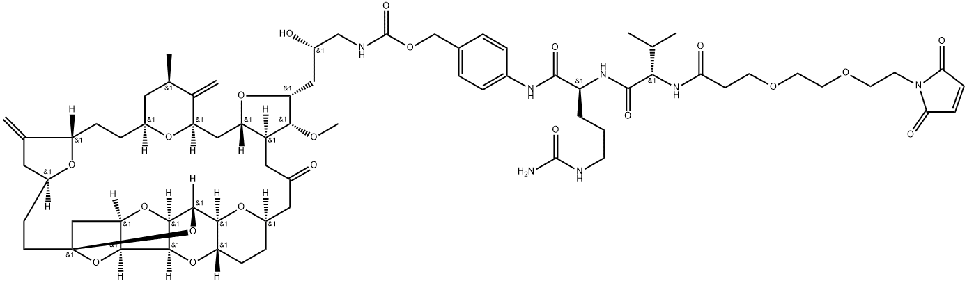 Mal-PEG2-VCP-Eribulin, 2130869-18-8, 结构式