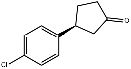 Cyclopentanone, 3-(4-chlorophenyl)-, (3S)- 结构式
