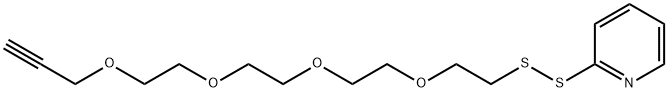 (2-pyridyldithio)-PEG4-propargyl Struktur