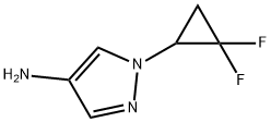 1H-Pyrazol-4-amine, 1-(2,2-difluorocyclopropyl)- 结构式
