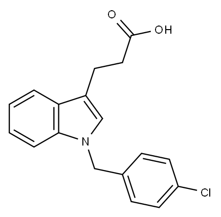 1H-Indole-3-propanoic acid, 1-[(4-chlorophenyl)methyl]- Structure