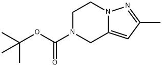 2-甲基-6,7-二氢吡唑并[1,5-A]吡嗪-5(4H)-羧酸叔丁酯, 2295988-25-7, 结构式