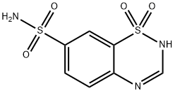 2H-1,2,4-ベンゾチアジアジン-7-スルホンアミド1,1-ジオキシド 化学構造式