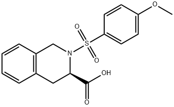 (3R)-2-(4-对甲氧基苯磺酰氯)-1,2,3,4-1,2,3,4-四氢异喹啉-3-羧酸, 236403-32-0, 结构式