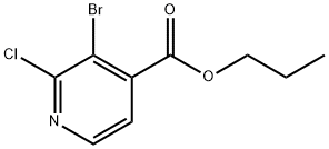 Propyl 3-bromo-2-chloroisonicotinate Structure
