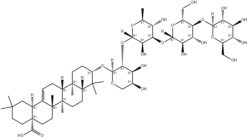 白头翁皂苷E-2, 244202-36-6, 结构式