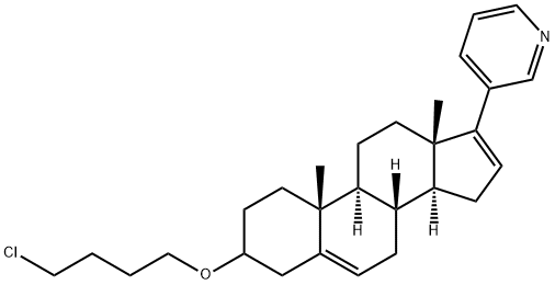 Pyridine, 3-[3-(4-chlorobutoxy)androsta-5,16-dien-17-yl]- Struktur