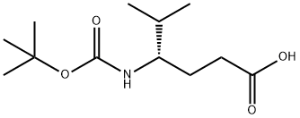 Hexanoic acid, 4-[[(1,1-dimethylethoxy)carbonyl]amino]-5-methyl-, (4S)- Structure