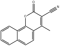 2H-Naphtho[1,2-b]pyran-3-carbonitrile, 4-methyl-2-oxo- Struktur