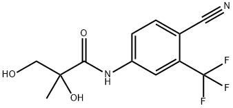 Propanamide, N-[4-cyano-3-(trifluoromethyl)phenyl]-2,3-dihydroxy-2-methyl- Struktur