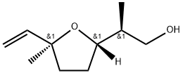 (βS,2S,5S)-β,5-Dimethyl-5β-vinyltetrahydrofuran-2α-ethanol, 33081-34-4, 结构式