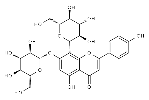 Vitexin 7-glucoside, 35109-95-6, 结构式