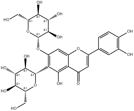 异荭草素-7-O-葡萄糖苷, 35450-86-3, 结构式