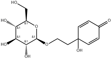 4-[2-(BETA-D-吡喃葡萄糖基氧基)乙基]-4-羟基-2,5-环己二烯-1-酮 结构式