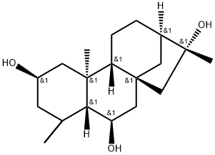 2,6,16-贝壳杉烯三醇, 41530-90-9, 结构式