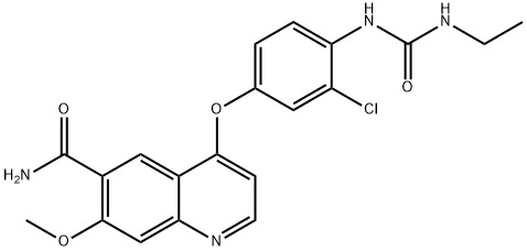 6-Quinolinecarboxamide, 4-[3-chloro-4-[[(ethylamino)carbonyl]amino]phenoxy]-7-methoxy- Structure