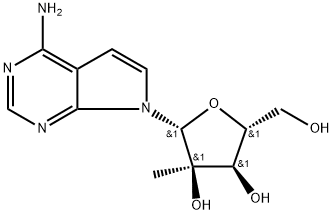 (2R,3R,4R,5R)-2-(4-氨基-7H-吡咯并[2,3-D]嘧啶-7-基)-5-(羟甲基)-3-甲基四氢呋喃-3,4-二醇, 443642-29-3, 结构式