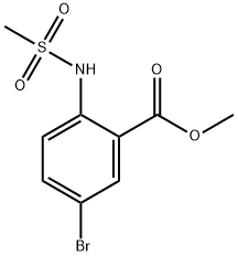 Benzoic acid, 5-bromo-2-[(methylsulfonyl)amino]-, methyl ester Struktur