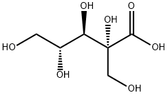 D-Ribonic acid, 2-C-(hydroxymethyl)- Struktur