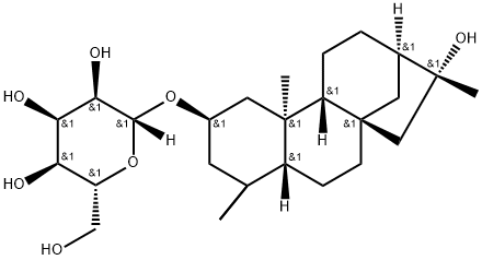 2-O-BETA-D-吡喃阿洛糖甙-2,16-贝壳杉烯二醇, 474893-07-7, 结构式