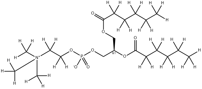 1,2-DIHEXANOYL-D22-SN-GLYCERO-3-PHOSPHOCHOLINE-1,1,2,2-D4-N,N,N-TRIMETHYL-D9;06:0 PC-D35, 474942-76-2, 结构式
