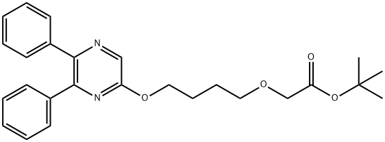 Acetic acid, 2-[4-[(5,6-diphenyl-2-pyrazinyl)oxy]butoxy]-, 1,1-dimethylethyl ester Structure