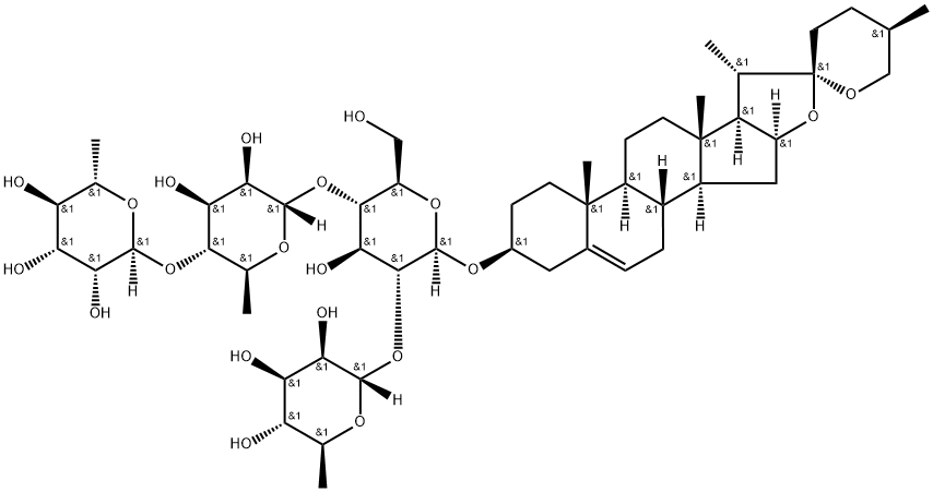 重楼皂苷B, 50773-42-7, 结构式
