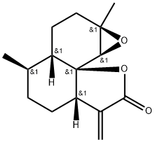 (1aR,1bR,4aβ,7aβ)-デカヒドロ-7β,9aα-ジメチル-4-メチレン-3H-オキシレノ[7,8]ナフト[8a,1-b]フラン-3-オン 化学構造式