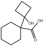 Cyclohexanecarboxylic acid, 1-(1-hydroxycyclobutyl)- Struktur