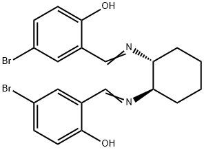 Phenol, 2,2'-[(1R,2R)-1,2-cyclohexanediylbis(nitrilomethylidyne)]bis[4-bromo- Structure