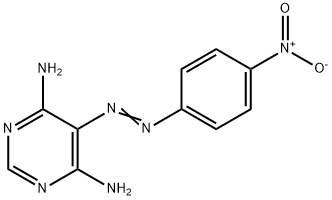 4,6-Pyrimidinediamine, 5-[2-(4-nitrophenyl)diazenyl]- Structure
