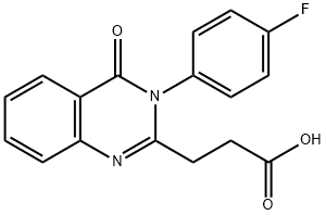 3-[3-(4-氟苯基)-4-氧代-3,4-二氢喹唑啉-2-YL]丙酸 结构式