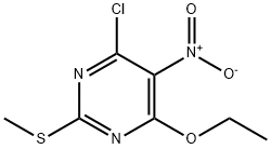 2-甲硫基-4-氯-5-硝基-6-乙氧基嘧啶 结构式