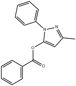 1H-Pyrazol-5-ol, 3-methyl-1-phenyl-, 5-benzoate Structure