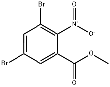 Benzoic acid, 3,5-dibromo-2-nitro-, methyl ester 结构式