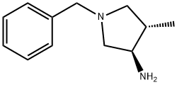 (3R,4S)-1-苯甲基-4-甲基吡咯烷-3-胺 结构式