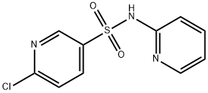 6-氯-N-(吡啶-2-基)吡啶-3-磺酰胺 结构式
