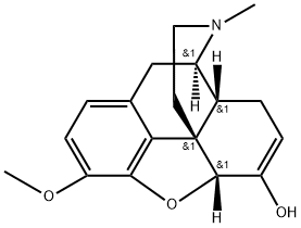 6,7-Didehydro-4,5α-epoxy-3-methoxy-17-methylmorphinan-6-ol 结构式