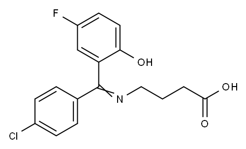 Butanoic acid, 4-[[(4-chlorophenyl)(5-fluoro-2-hydroxyphenyl)methylene]amino]- 结构式