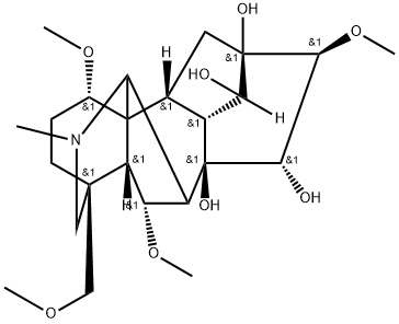 Benzoylhypacoitine Struktur