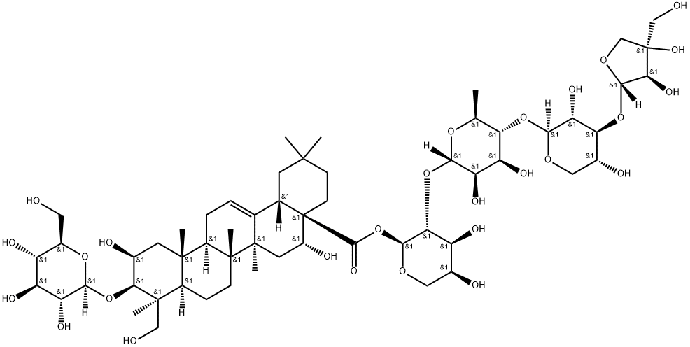 远志皂苷D, 66663-91-0, 结构式