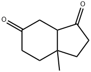 3a-メチル-オクタヒドロ-1H-インデン-1,6-ジオン 化学構造式