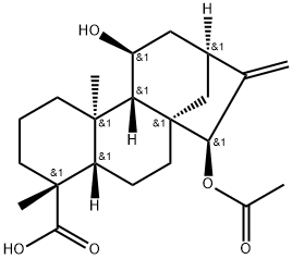 ent-15α-Acetoxy-11α-
hydroxykaur-16-en-19-oic acid 结构式