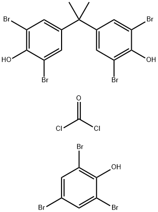 2,4,6-三溴苯氧基封端四溴双酚-A 碳酸酯齐聚物, 71342-77-3, 结构式