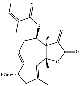 2α-Hydroxyeupatolide 8-O-angelate Structure