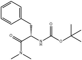 (S)-2-(BOC-氨基)-N,N-二甲基-3-苯基丙酰胺 结构式