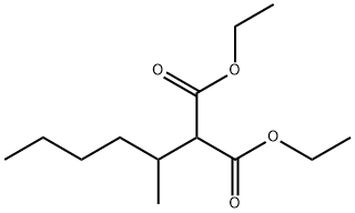Propanedioic acid, 2-(1-methylpentyl)-, 1,3-diethyl ester Structure