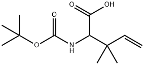 2-((叔丁氧基羰基)氨基)-3,3-二甲基戊-4-烯酸 结构式