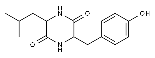 环(酪氨酸-亮氨酸)二肽 结构式