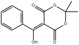 1,3-Dioxane-4,6-dione, 5-(hydroxyphenylmethylene)-2,2-dimethyl- 结构式